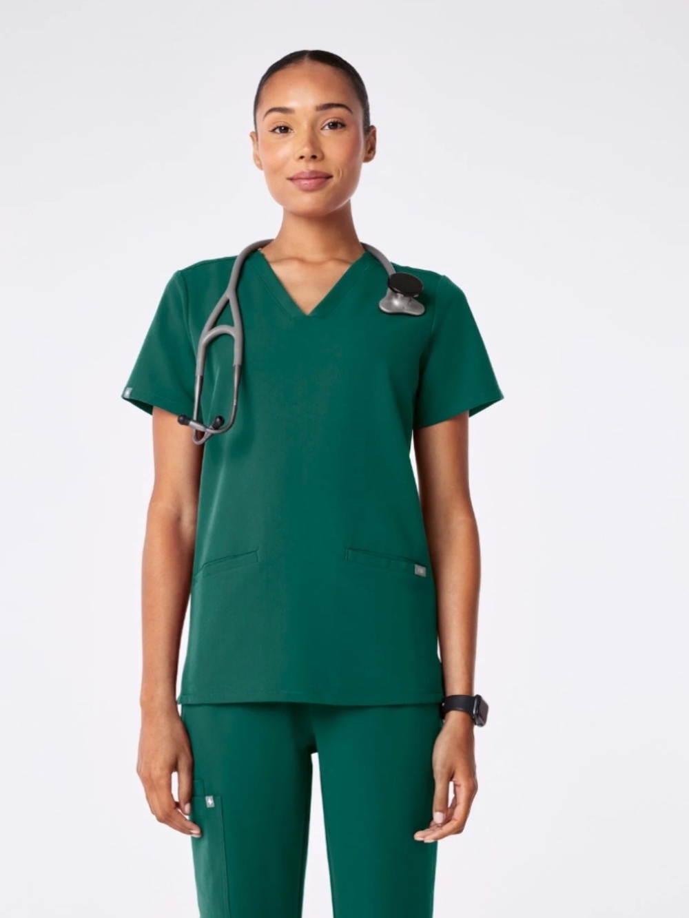 Figs Casma Scrub Top,Hunter Green,LIMITED EDITION,XXS